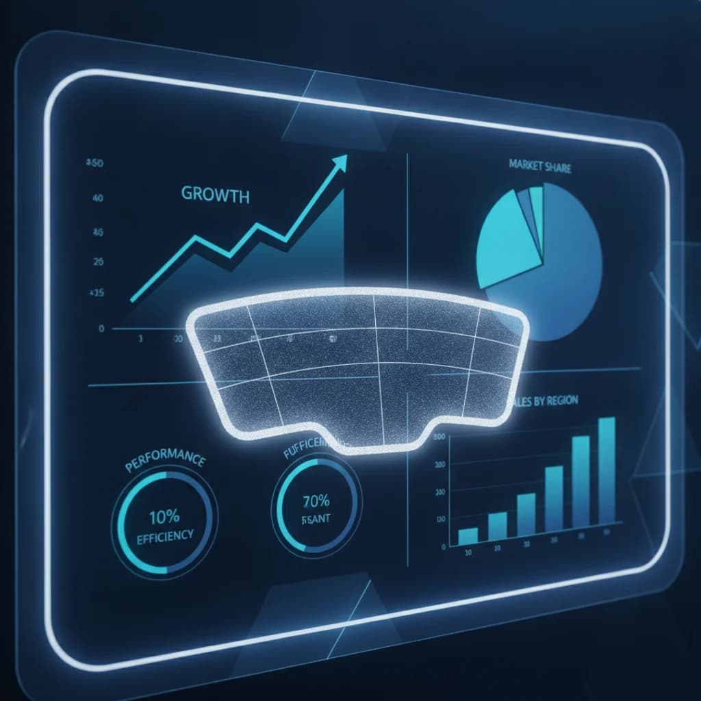 A professional, clean digital dashboard displaying analytics and growth charts, with a subtle overlay of a car windshield icon. The image should be brightly lit, modern, and free of any text, broken glass, or competitor logos.