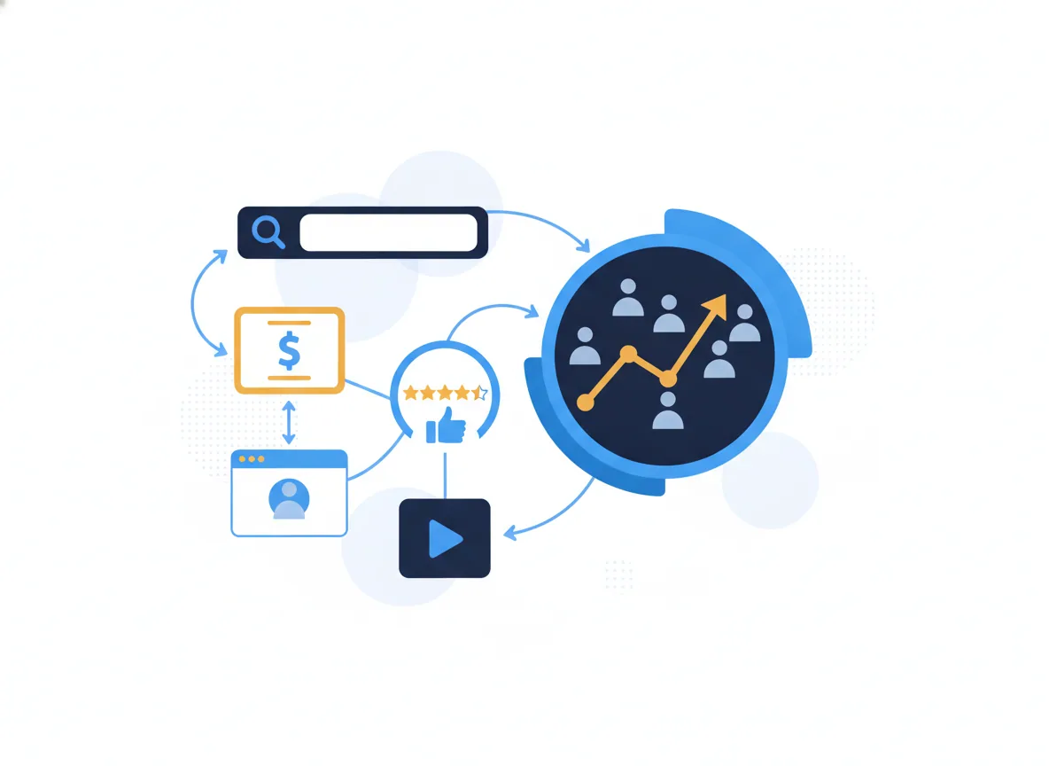 The marketing channels ITZ Digital runs, shown as connected dashboards